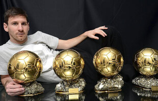 Messi, Ballon d'Or şi D&G » "Puricele" s-a pozat cu cele 4 Baloane şi cu designerii smokingului plin de buline