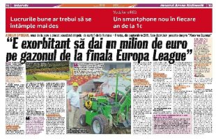 Exclusiv print » Adrian Oprişan face dezvăluiri şocante despre "Afacerea Gazonul": "E exorbitant să dai un milion de euro pe gazonul de la finala Europa League!"