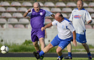 FOTO Omagiu pentru "Gîscan" » Trei echipe de legendă au jucat la Piteşti în memoria lui Gicu Dobrin