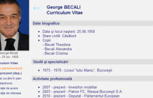 Nu e acţionar, dar e proprietar » Becali are trecută în CV titulatura de patron al Stelei