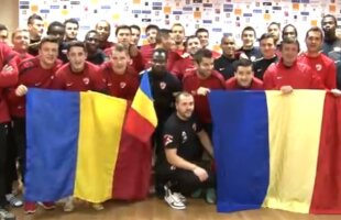 Video special al dinamoviştilor de 1 decembrie: "Mîndru că sînt român! La mulţi ani, România!"