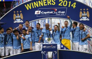 VIDEO şi FOTO » Manchester City a cîştigat Cupa Ligii Angliei, dar nu s-a bucurat prea mult de ea :) Ce s-a întîmplat cu trofeul