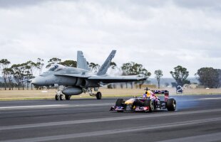 Formula 1 vs F18! Daniel Ricciardo a întrecut un avion de vînătoare