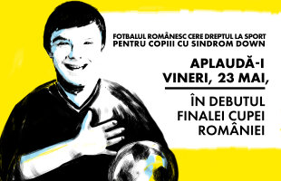 George Ogăraru, emoţionat de campania de la finala Cupei României: "Aceşti copii cu sindrom Down sînt o inimă imensă"