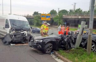 S-a făcut praf! » Un atacant care evoluează în Germania a ajuns la terapie intensivă după un accident cu maşina