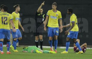 VIDEO Eliminat în meciul cu Steaua pentru că l-a lovit cu piciorul în abdomen pe Giedrius Arkauskis, Sergiu Negruţ primeşte o veste teribilă: stă şase luni!