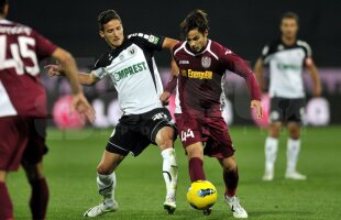 VIDEO Două dintr-un foc! CFR Cluj a cîştigat în prelungiri derby-ul cu Universitatea, 1-0, şi a egalat liderul Steaua