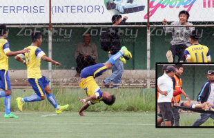 VIDEO Imagini groaznice! Un fotbalist a decedat după ce a căzut în cap! Se bucura pentru marcarea unui gol