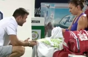 VIDEO Colaborare de excepţie » Simona Halep a cerut ajutorul antrenorului pentru a o învinge pe Ţvetana Pironkova » Iată dialogul!