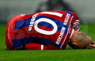 Arjen Robben rupt! » Starul lui Bayern Munchen stă şase săptămîni pe bară