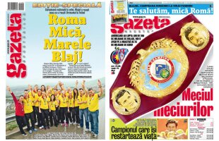 Azi, ediție specială: Gazeta cu două pagini întîi: una pentru campioana națională Volei Alba Blaj, una pentru derby-ul Steaua-ASA!