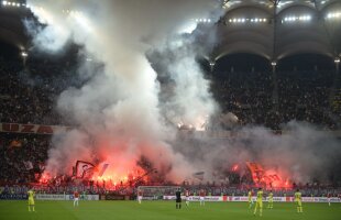 GALERIE FOTO  şi VIDEO Atmosferă incendiară la Dinamo - Steaua! Startul partidei a fost amînat din cauza torțelor