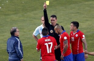 FOTO+VIDEO Argentinienii au cerut un cartonaș roșu pentru chilieni la o intrare urîtă asupra lui Messi