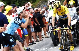 VIDEO Moment rușinos în Turul Franței: Chris Froome a fost scuipat de un spectator!