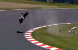 VIDEO Accident terifiant al lui Casey Stoner pe circuitul de la Suzuka » S-a ales cu fractură de tibie și omoplatul rupt!