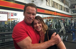 FOTO+VIDEO Arnold Schwarzenegger e fan Nadia Comăneci » Actorul s-a întîlnit cu românca în sala de forță: "Pentru 10-le tău perfect!"