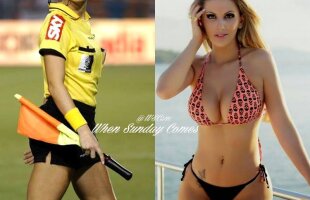 FOTO Ea este cea mai sexy arbitră! Întoarce capetele tuturor, inclusiv ale jucătorilor