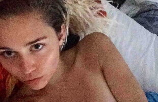 Selfie topless marca Miley Cyrus