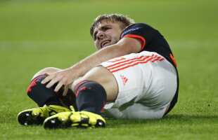 VIDEO Triplă fractură! ”Diavolii” secerați, Luke Shaw în spital, cu fractură de tibie și peroneu