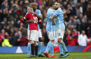FOTO Derby-ul orașului Manchester i-a scos din sărite pe suporteri: "N-am înțeles nimic!". Rooney, parodiat după ce și-a spart capul