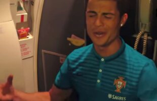 VIDEO Epic! Cristiano Ronaldo dă recital în avion: "Partea asta e cea mai tare"
