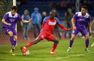 FOTO Chinuit » Steaua a cîștigat greu amicalul cu SCM Pitești, 1-0 » 3000 de oameni au asistat la meci