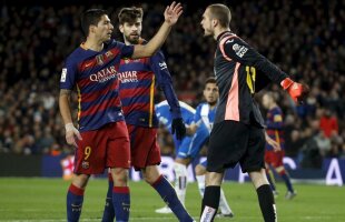 VIDEO Era de roșu! Portarul lui Espanyol l-a călcat intenționat pe Messi, dar a fost iertat de arbitru!