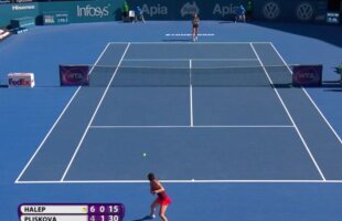 VIDEO Punctul meciului! "Cu Simona Halep, nu știi niciodată dacă ai dat lovitura cîștigătoare sau nu!"