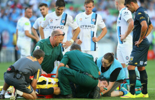 VIDEO Triplu impact! Un fotbalist australian a suferit 3 accidentări grave când își ataca adversarul. Caz asemănător în România