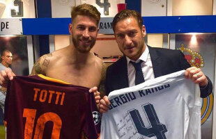 Schimb între legende » Sergio Ramos, emoționat de Totti: ”O mândrie să am tricoul tău de joc”