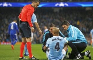 Problemele continuă pentru Kompany » Pellegrini, obligat să facă două schimbări în primele 25 de minute cu Dinamo Kiev