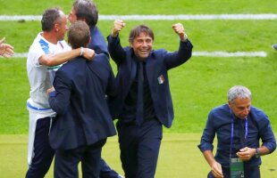 VIDEO Bucurie fără limite a lui Conte la golul de 2-0 al lui Pelle » Gest nebun făcut de selecționerul Italiei