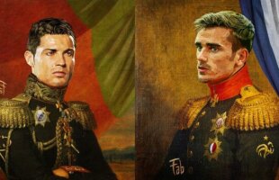 Încoronați din încheietură » Omagiu special pentru Ronaldo și Griezmann din partea unui artist