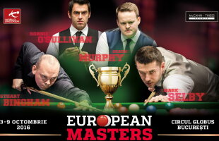 Ronnie O’Sullivan, Mark Selby, Neil Robertson sau Judd Trump vin la European Masters, în București! » Biletele s-au pus în vânzare!