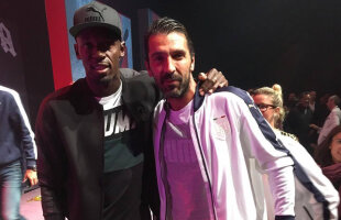 Legende! Întâlnire surpriză la o gală: Bolt a dat nas în nas cu Buffon