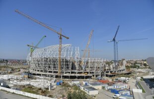 FOTO Începe să semene a navă spațială » Se muncește și noaptea la noul stadion al Craiovei. Cu toate astea, arena nu va fi gata înainte de martie 2017