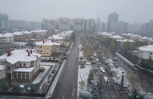 FOTO Surpriza pe care au avut-o tricolorii atunci când s-au trezit! La Astana a nins!