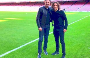 Fotografia zilei vine din Spania! Carles Puyol a postat o poză cu Gică Popescu: "E emoționant"