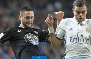 VIDEO+FOTO » Deportivo, aproape de surpriză! Florin Andone implicat decisiv la cele două goluri marcate de echipa sa împotriva lui Real Madrid