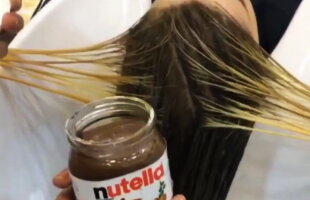 VIDEO » Un hairstylist din Dubai vopseşte părul cu Nutella