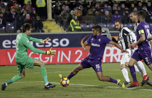 VIDEO Dublu reflex salvator! Tătărușanu a fost erou în fața lui Higuain și Chiellini: Fiorentina a sufocat liderul, 2-1 cu Juventus