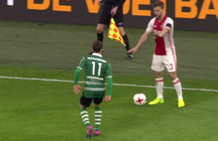VIDEO A trișat și s-a făcut de rușine » Gest nesportiv comis de un fundaș de la Ajax: ”A fost amuzant”