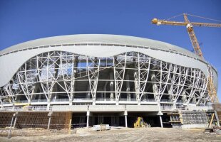 GALERIE FOTO Noi imagini cu "Allianz Arena" de România » A început montarea nocturnei și a tabelei de marcaj