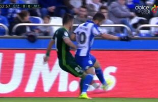 VIDEO + FOTO Secvențe incredibile în La Liga: Florin Andone era să-i rupă piciorul lui Toșca! Atacantul plătește scump gestul