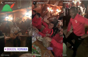 VIDEO "La tăţi ni-i greu!" » Dinamoviștii se distrează pe cinste în cantonamentul de la Brașov: petrecere cu lăutari și cu vin + Reacția genială a unui străin când a văzut un telefon public :)