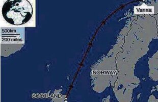 A degajat pe un teren din Scoția și mingea a ajuns în Norvegia » La 1.800 km depărtare!