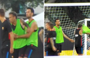 VIDEO Incident la antrenamentul Barcelonei: Neymar a sărit la bătaie!