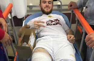 EXCLUSIV / FOTO 3 jucători de la AFC Rapid au ajuns la spital! Unul are dublă fractură de tibie și peroneu: "A leșinat când a văzut cum îi atârnă piciorul"