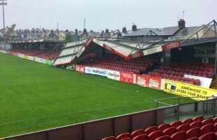 VIDEO+FOTO Uraganul Ophelia lovește și sportul din Europa: un stadion de primă ligă, grav avariat!