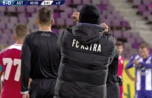 FOTO+VIDEO Gest provocator la adresa arbitrului » Edi Iordănescu l-a imitat pe Mourinho la Timișoara